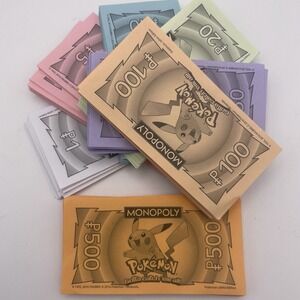 Pokemon‎ Edition Monopoly Board Game Replacement Parts Pieces 2015 Money